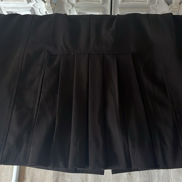 Worthington Stretch Black Knee Length Lined Pleated Back Women’s  Skirt Size 14 - Picture 6 of 11